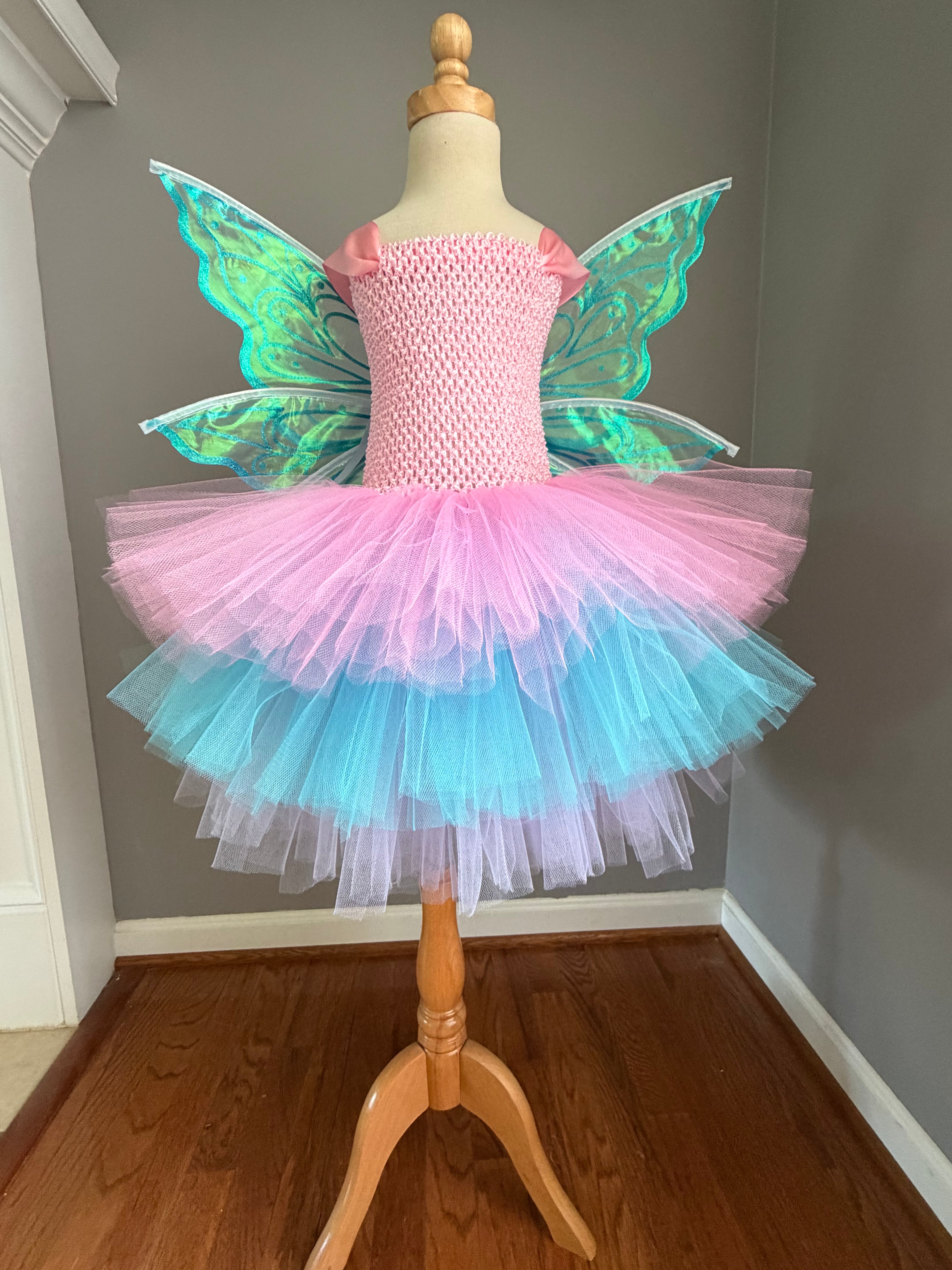 Cotton candy tutu dress