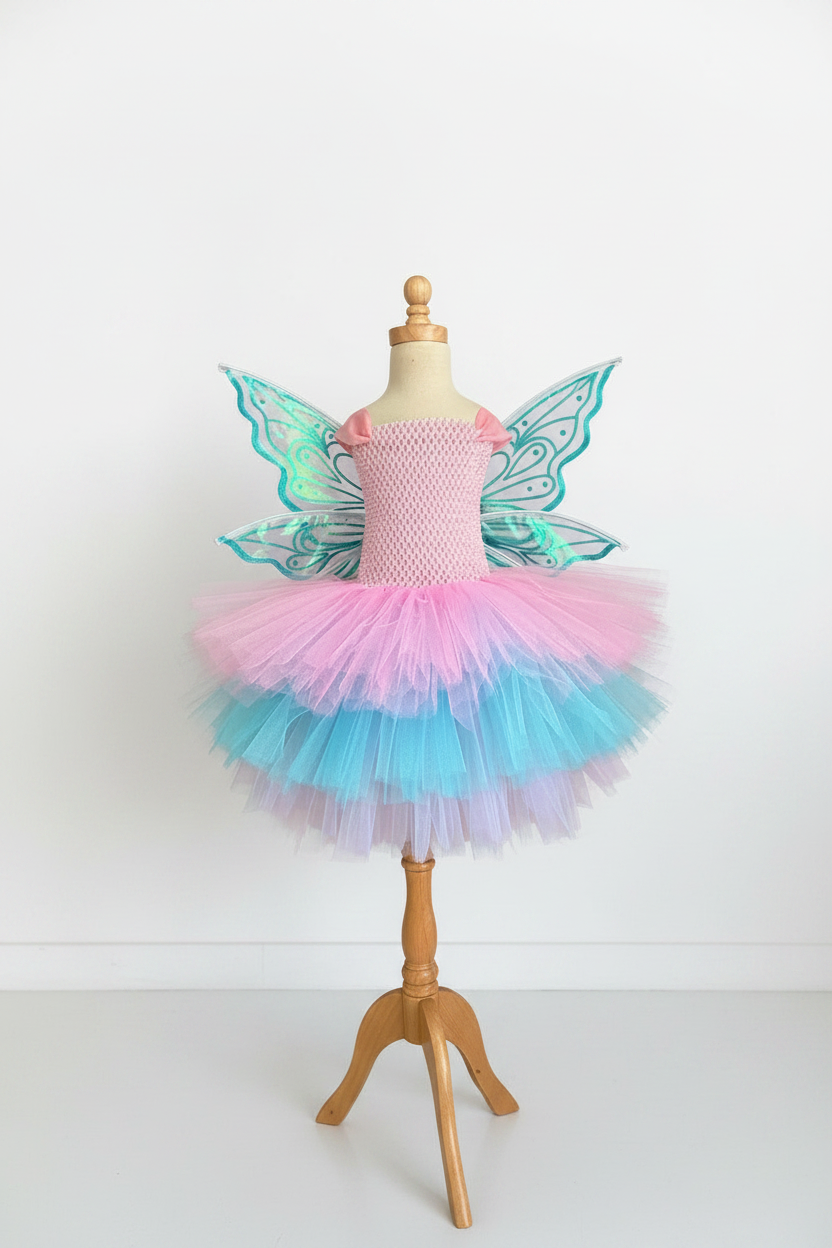 Cotton candy tutu dress